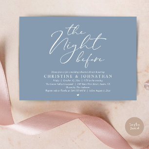 Invitación Cena Romántica de Práctica de Boda la Noche Antes