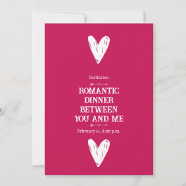 Invitación Cena romántica entre tú y yo El día de San Valentí