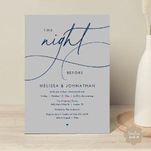 Invitación Cena romántica la noche antes de la boda de ensayo