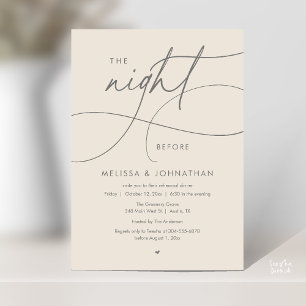 Invitación Cena Romántica La Noche Antes de la Repetición de 