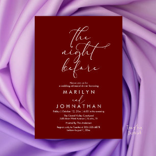 Invitación Cena Romántica La Noche Antes de la Repetición de