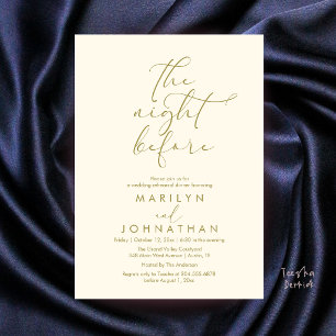 Invitación Cena Romántica La Noche Antes de la Repetición de 
