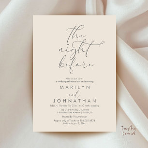 Invitación Cena Romántica La Noche Antes de la Repetición de 