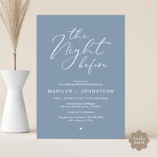 Invitación Cena Romántica La Noche Antes de la Repetición de 