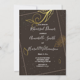 Invitación Cena ruidosa marrón y blanca