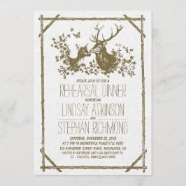 Invitación Cena rústica de ensayo invita con venado