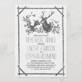 Invitación Cena rústica de ensayo invita con venado