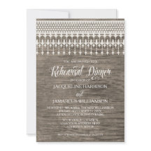 Cena Rústica Madera Rústica Tipografía de encaje