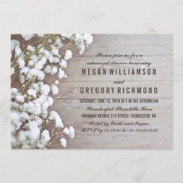 Invitación Cena Rústica para el Respirar del Bebé