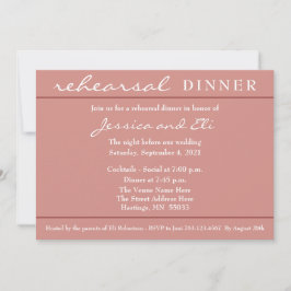 Invitación Cena Sencilla y Elegante Terra Cotta