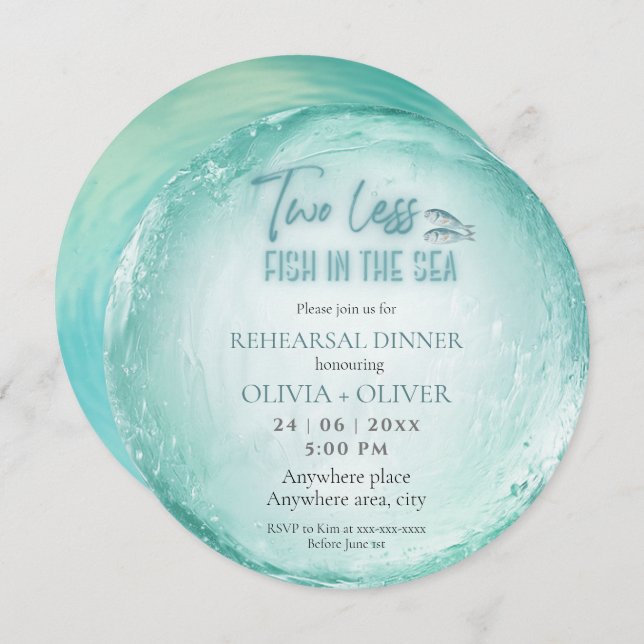 Invitación Cena temática de playa (Anverso / Reverso)