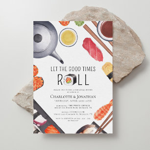 Invitación Cena temática moderna de sushi