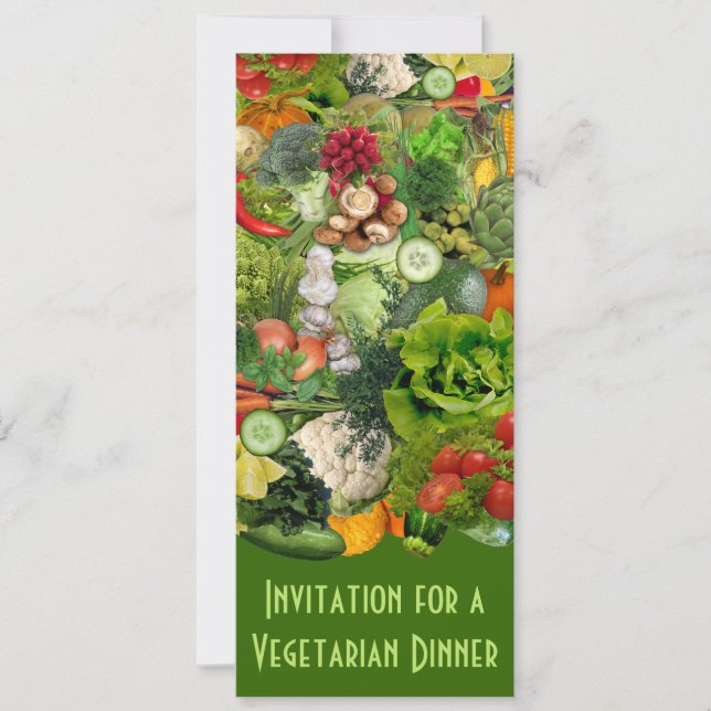 Invitación Cena vegetariana (Anverso)