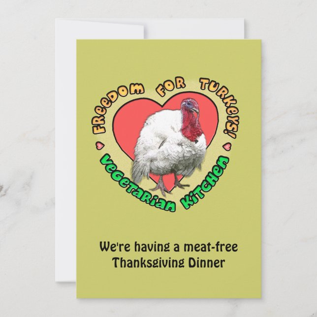 Invitación Cena vegetariana (Anverso)