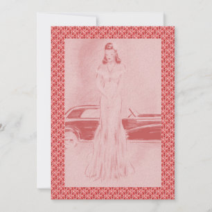 Invitación Cena y baile retro de los años 40