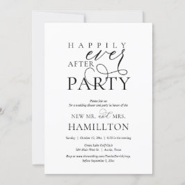 Invitación Cena y fiesta de post boda Felices para siempre