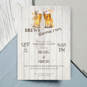 Invitación Cenas de Ensayo de Cervezas Antes de la Boda