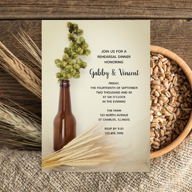 Invitación Cenas secas y de cervecería de trigo ensayo Cena (Subido por el creador)