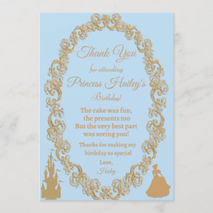 Invitación Cenicienta Cumpleaños Gracias