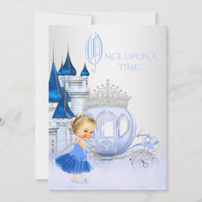 Invitación Cenicienta Érase Una Vez Cumpleaños Princesa (Anverso)