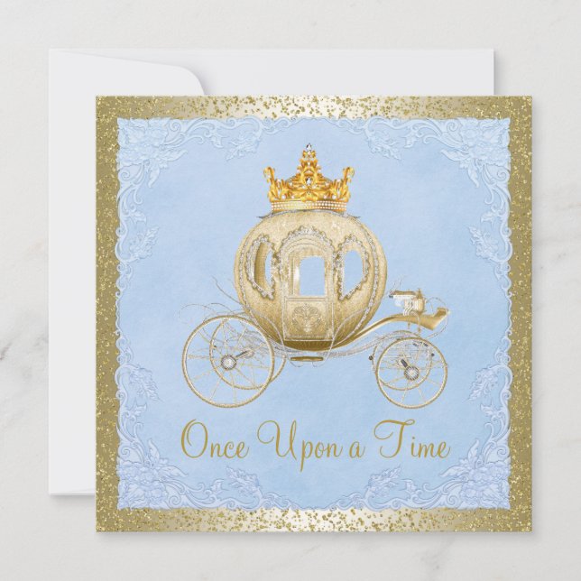 Invitación Cenicienta Érase Una Vez Cumpleaños Princesa (Anverso)