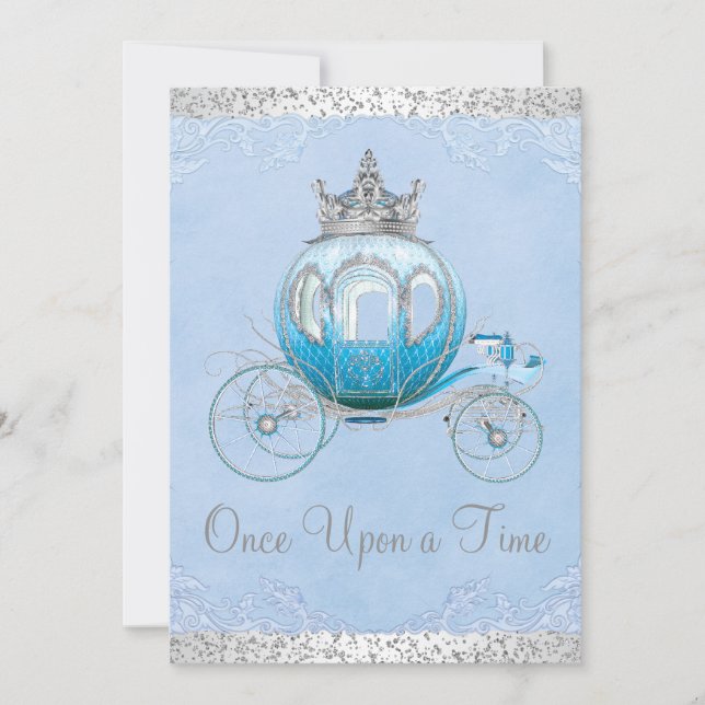 Invitación Cenicienta Érase Una Vez Cumpleaños Princesa (Anverso)