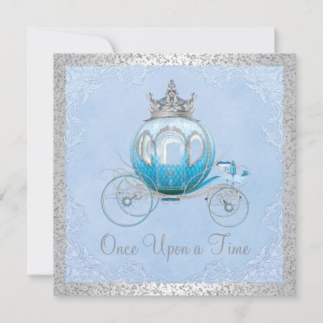 Invitación Cenicienta Érase Una Vez Cumpleaños Princesa (Anverso)