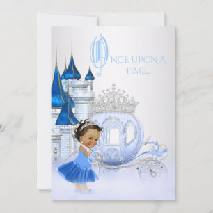 Invitación Cenicienta Étnica Érase una Vez Princesa