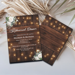 Invitación Cenizas rusas iluminan cena de ensayo de rosas bla