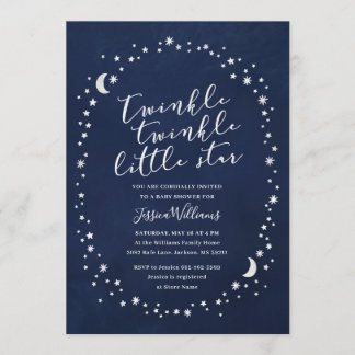 Invitación Centelleo del centelleo poca estrella Baby Shower