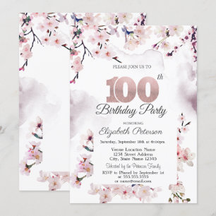 Invitación Centenario de la Flor de Cerezo