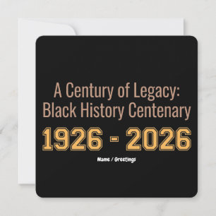 Invitación Centenario de la Historia Negra 1926-2026 Legado d