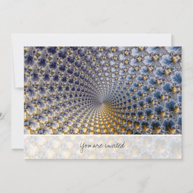 Invitación Centrifractalidad - Arte fractal (Anverso)