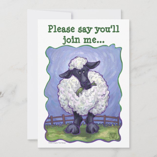 Invitación Centro de Fiesta de ovejas (Anverso)