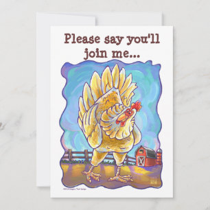 Invitación Centro de Fiesta de pollo