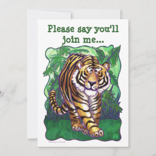 Invitación Centro de Fiesta de tigres