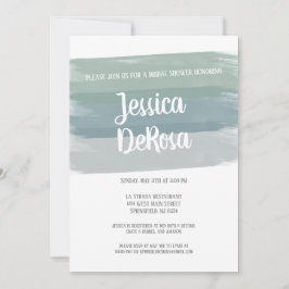 Invitación Cepillo de color de agua silenciada de roce ducha