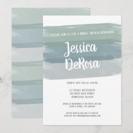 Invitación Cepillo de color de agua silenciada de roce ducha 