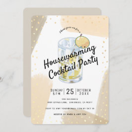 Invitación Cepillo moderno estalla Fiesta de cócteles para el