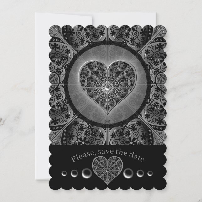 Invitación Ceramic Lace Black (Anverso)