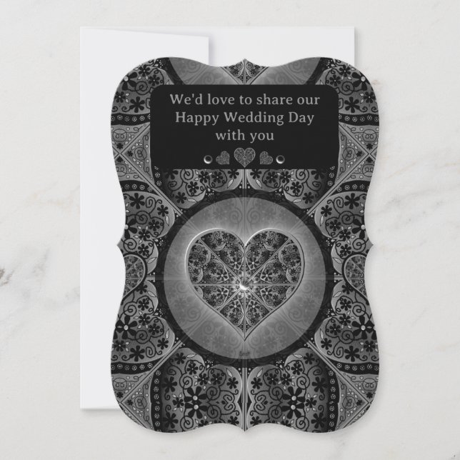 Invitación Ceramic Lace Black (Anverso)