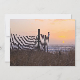 Invitación cerca puesta de sol