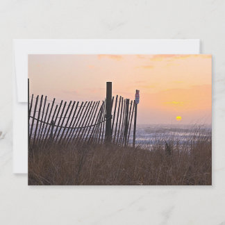 Invitación cerca puesta de sol