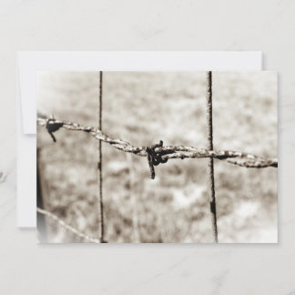 Invitación Cercas de alambre de púas (Sepia)