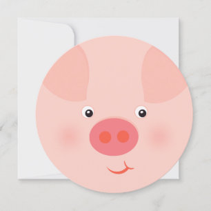Invitación Cerdito de corral
