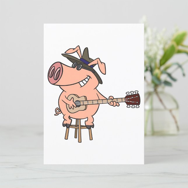 Invitación Cerdo Tocando El Blues (Subido por el creador)