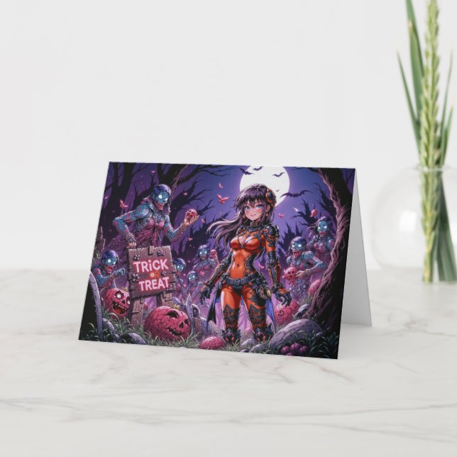 Invitación Cerebros de Zombies para Halloween Truco o Trato (Anverso)