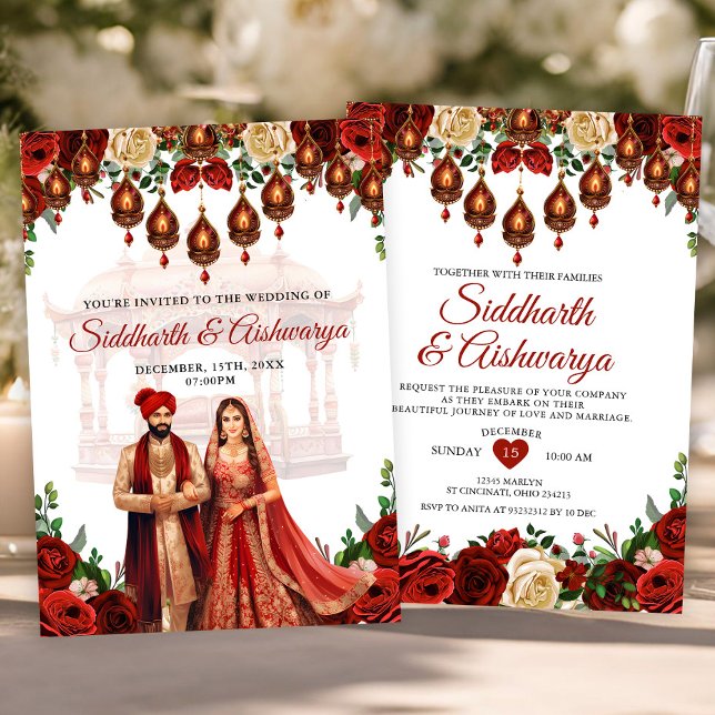 Invitación Ceremonia Boda india Roka Hindu Bollywood (Subido por el creador)