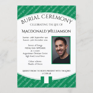 Invitación CEREMONIA BURIAL Funeral NIGERIA Foto