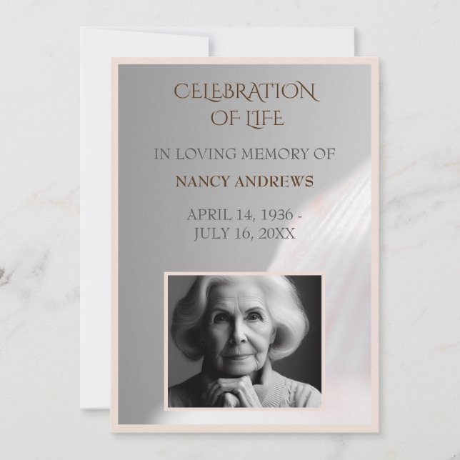 Invitación Ceremonia conmemorativa del funeral de Shell Pink (Anverso)